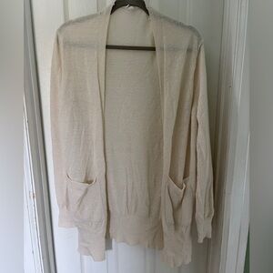 Wishlist Cream Open-Front Cardigan